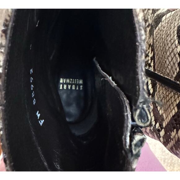 Stuart Weitzman Y2K Apollo Snakeskin Heeled Bootie Women’s 6 - Picture 10 of 10